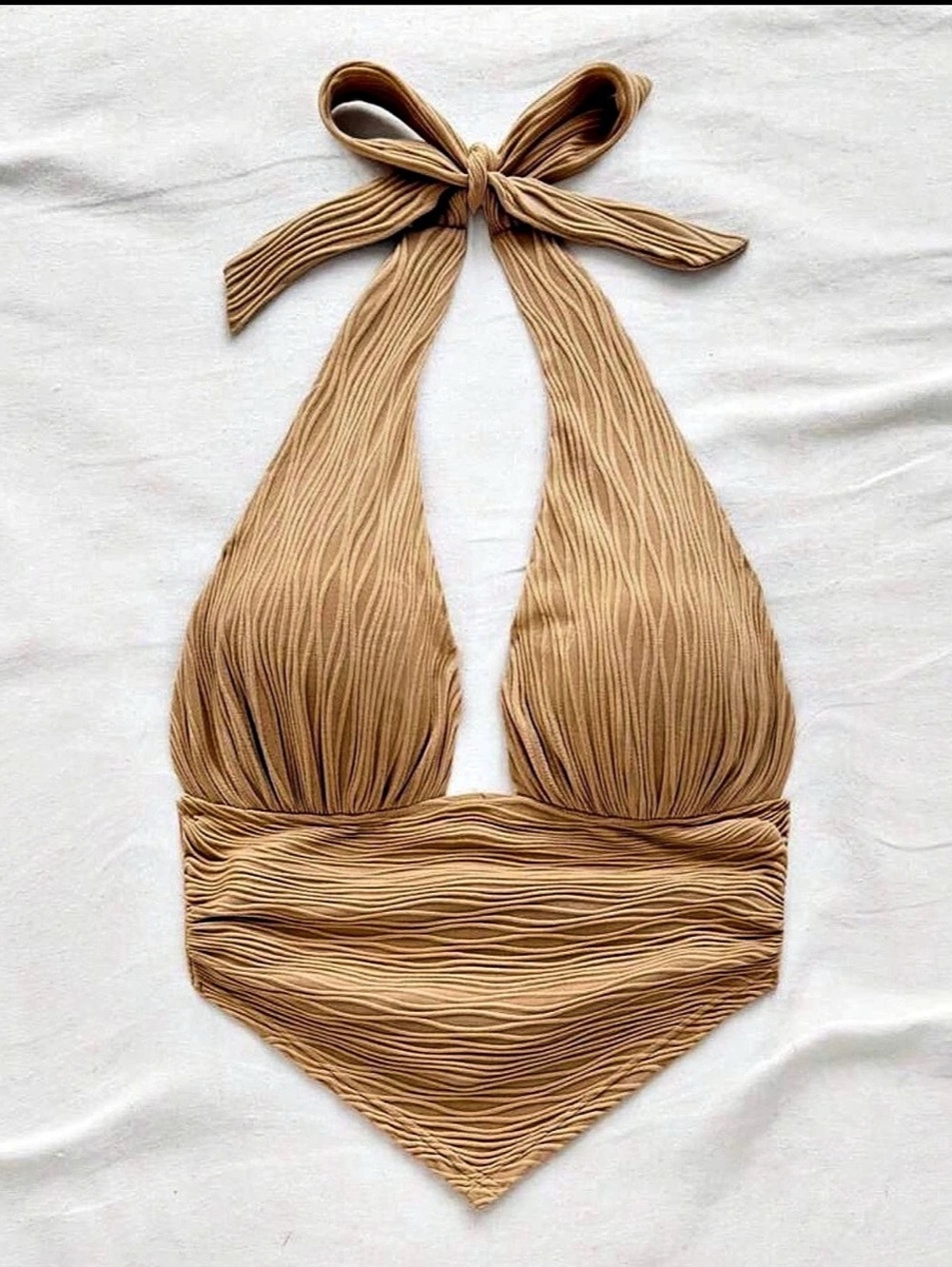 Tan Halter Crop